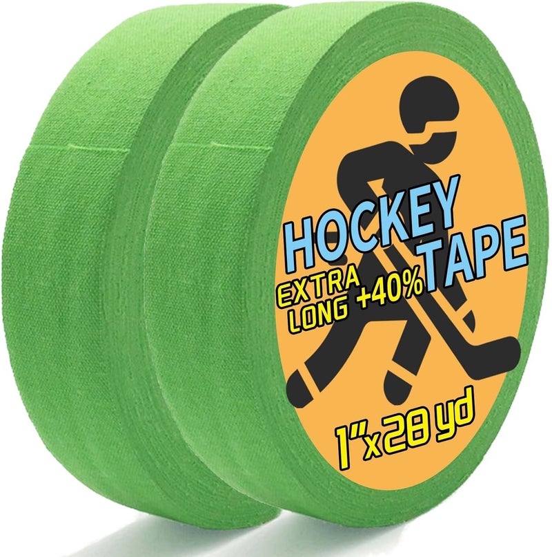 Magsaddle 2 Rolls Hockey Tape, Multipurpose Cloth Tape Grip Tape for Lacrosse Stick, Baseball & Softball Bats, Rackets, Pullup Bars, Gardening Tools, Gym, Sports Handle - Image 1
